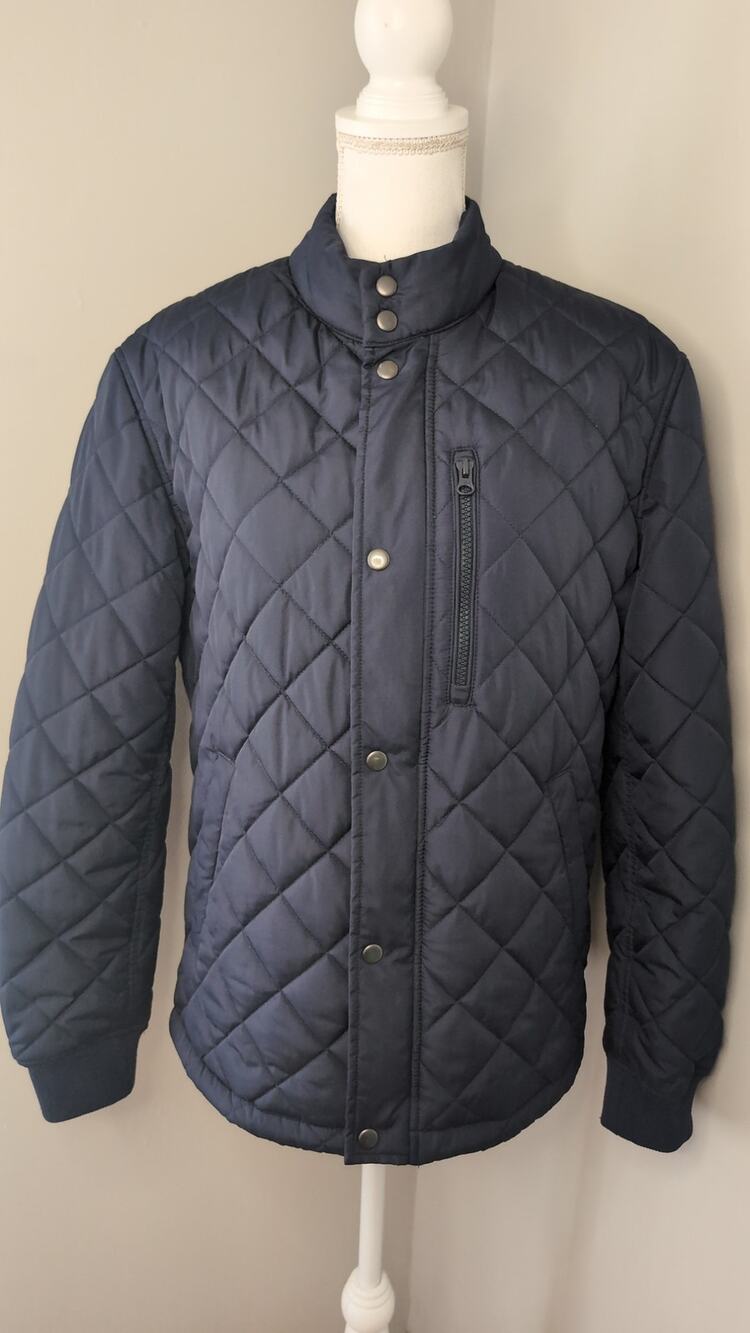 Banana Republic Mens Medium Quilted Jacket Navy Preppy Lightweight